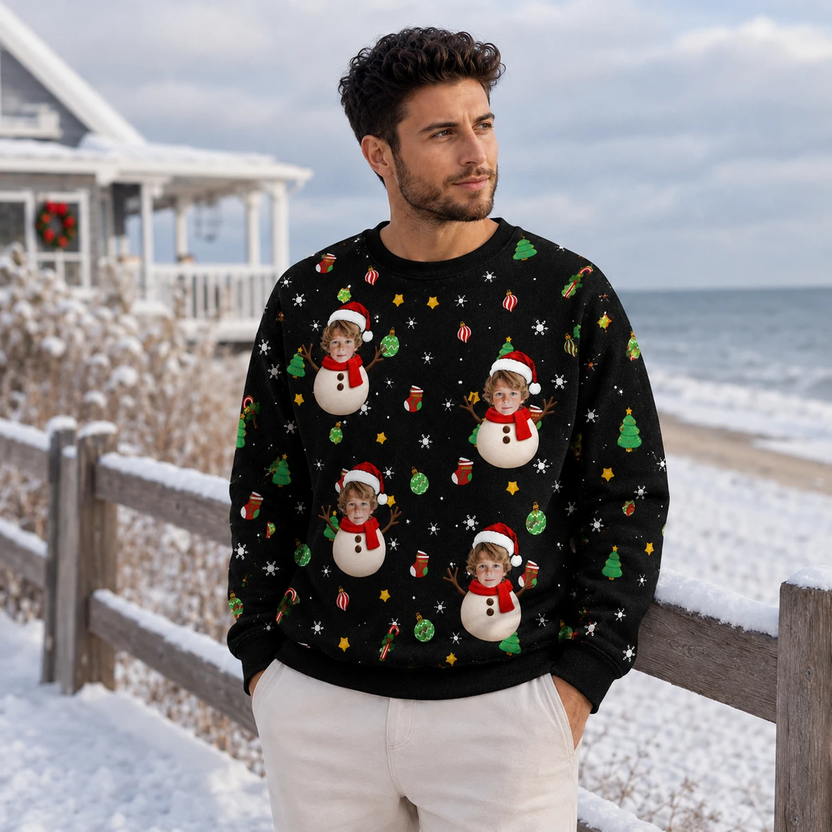 Custom Kids Face Ugly Christmas Sweater - Choose Character Personalized Sweater