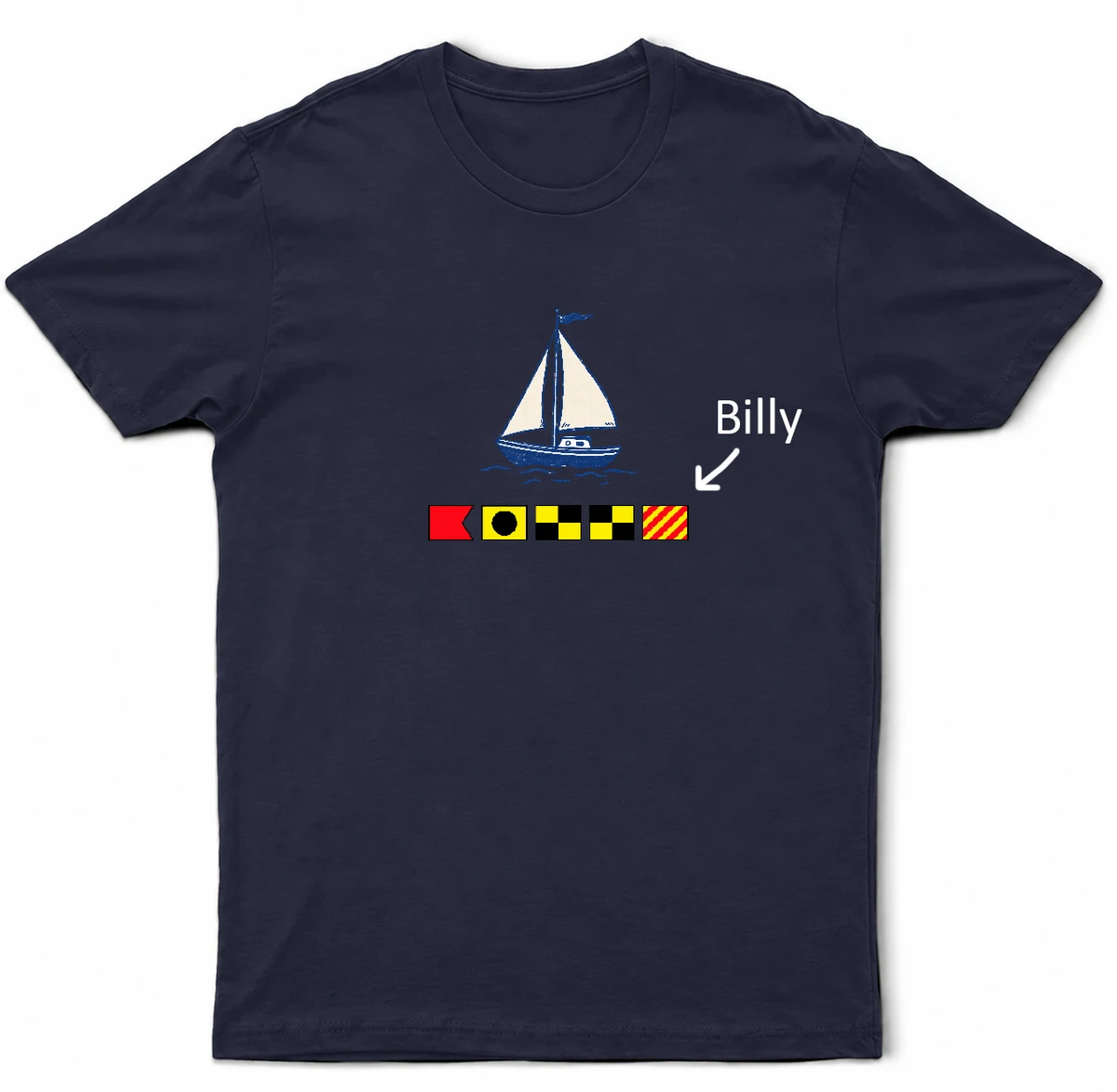 Custom Name In Nautical Flags Marine Code - Personalized T Shirt