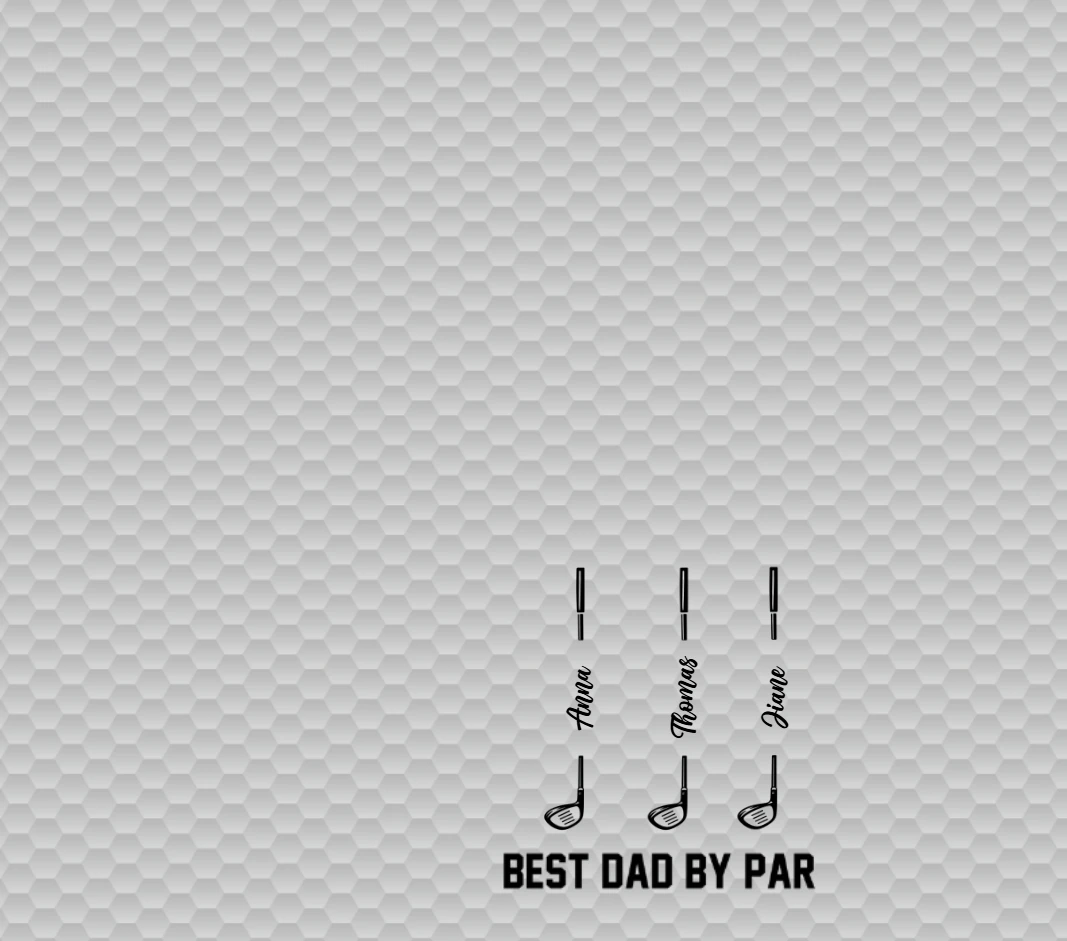 Best Dad By Par Golf Clubs - Personalized Golf Towel
