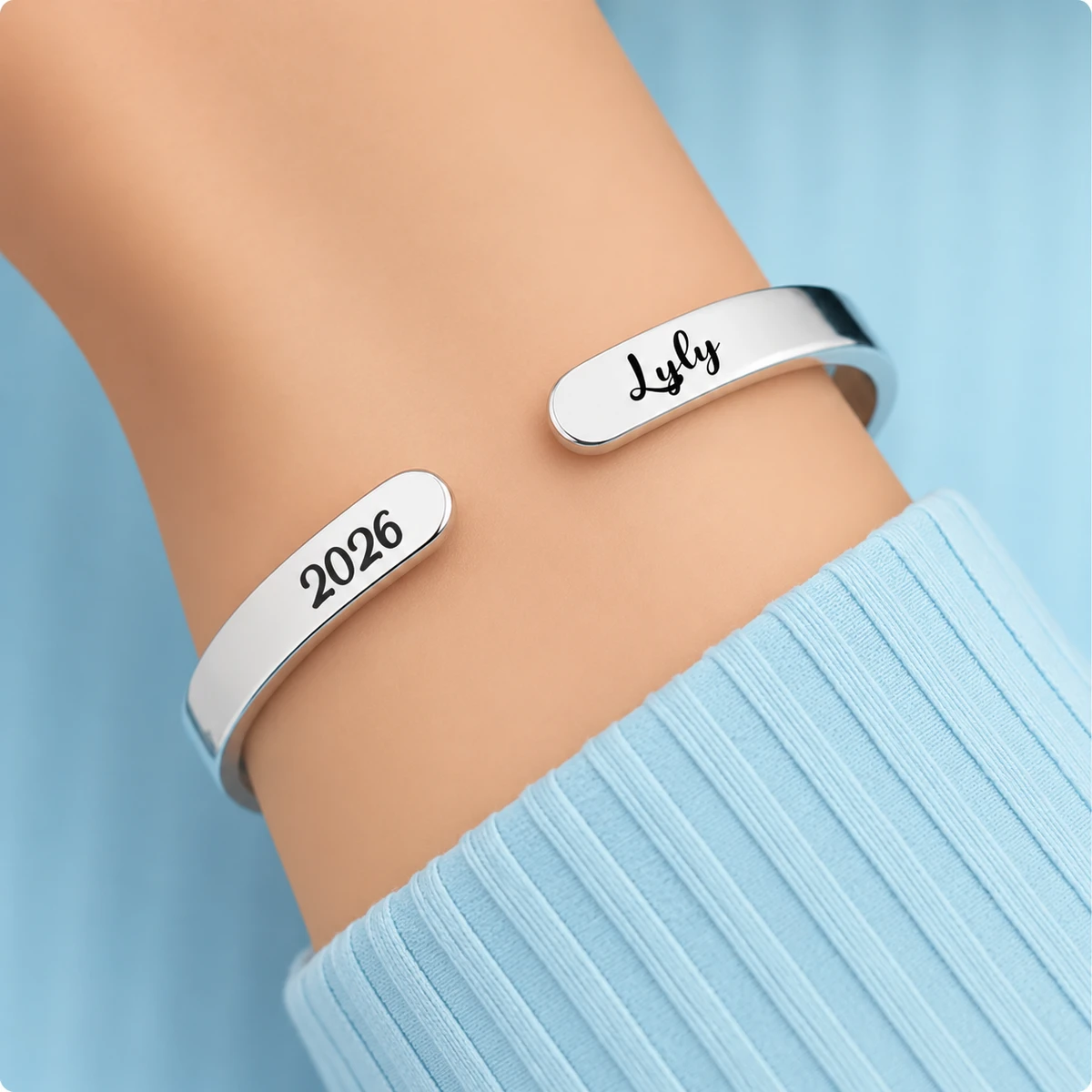 She Believed She Could So She Did Graduation - Personalized Bangle Bracelet Cuff