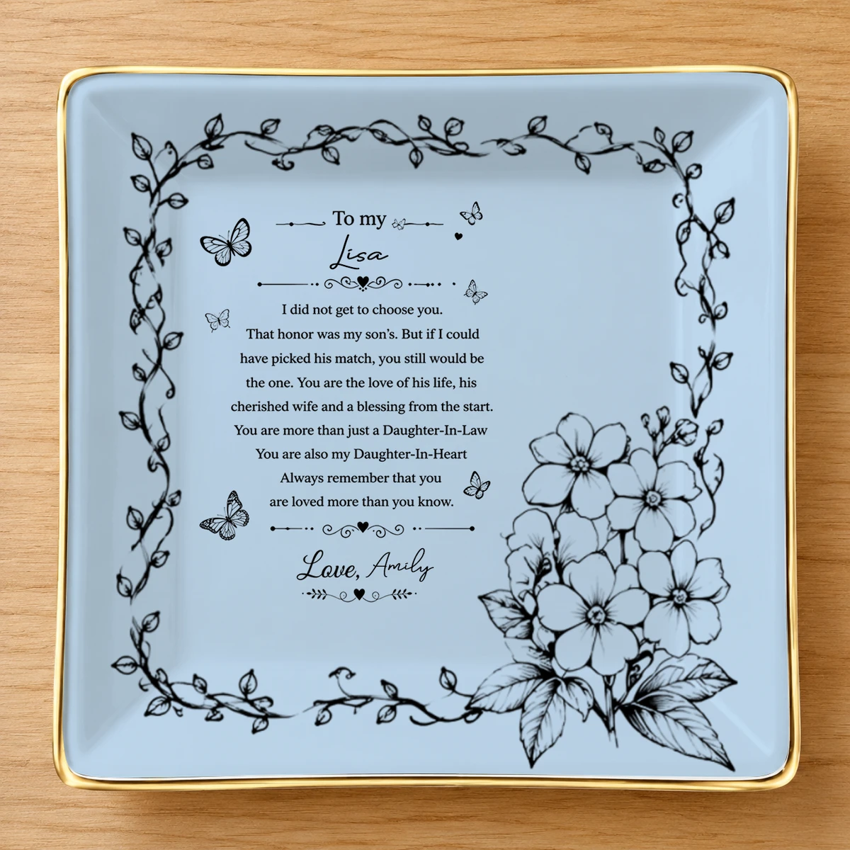 Daughter-In-Law You Are Also My Daughter-In-Heart - Personalized Ring Dish