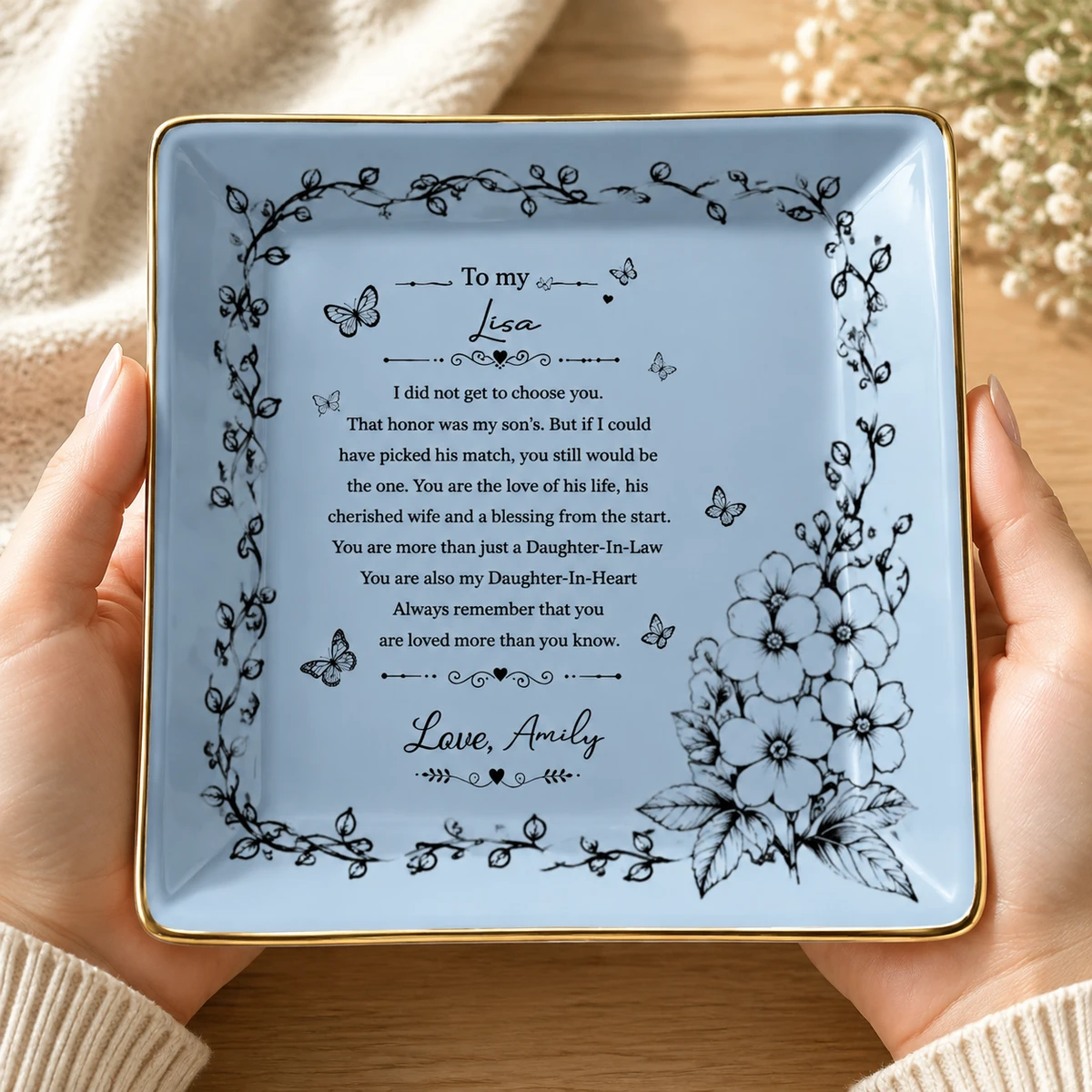 Daughter-In-Law You Are Also My Daughter-In-Heart - Personalized Ring Dish