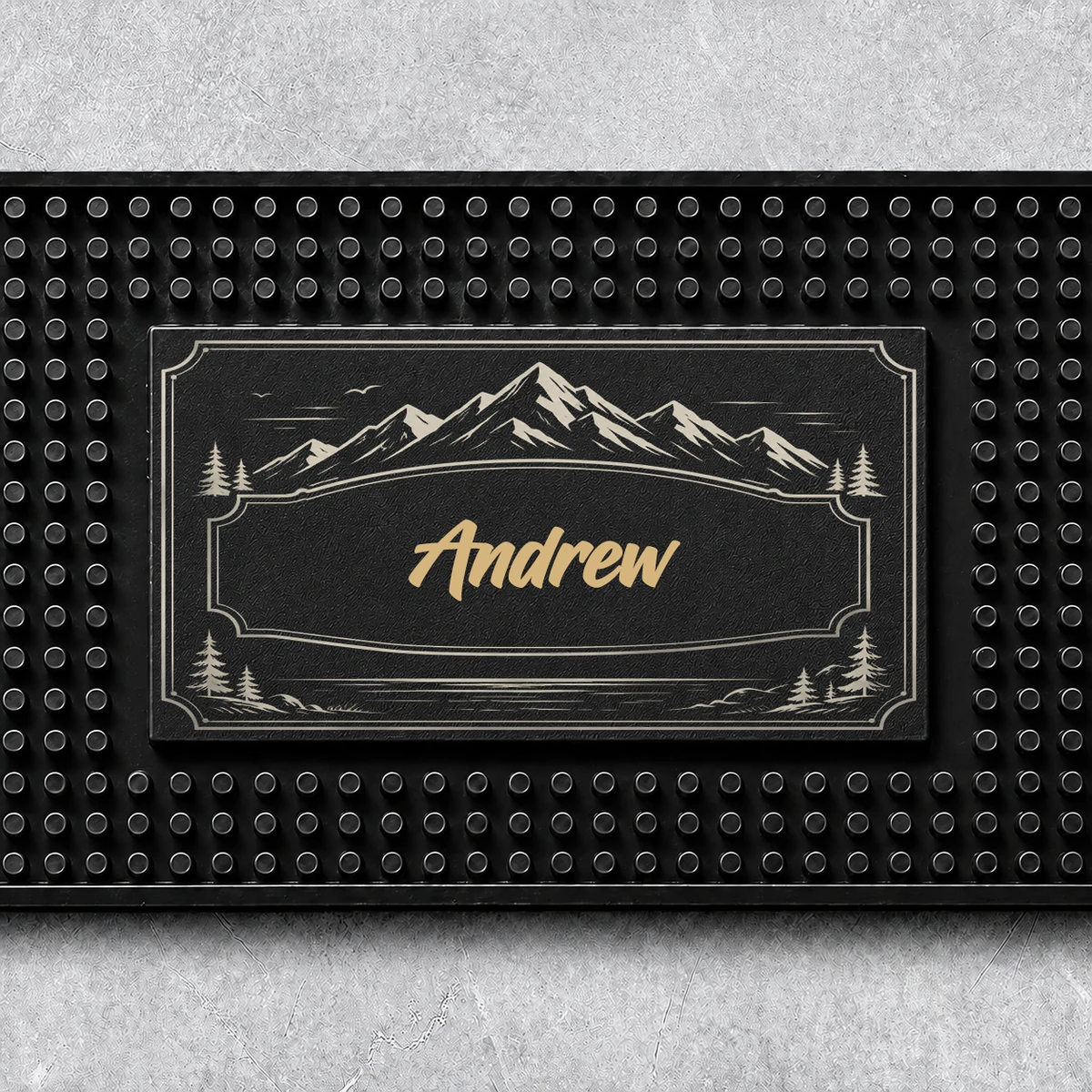 Good Friends Good Drinks Great Times - Personalized Bar Mat