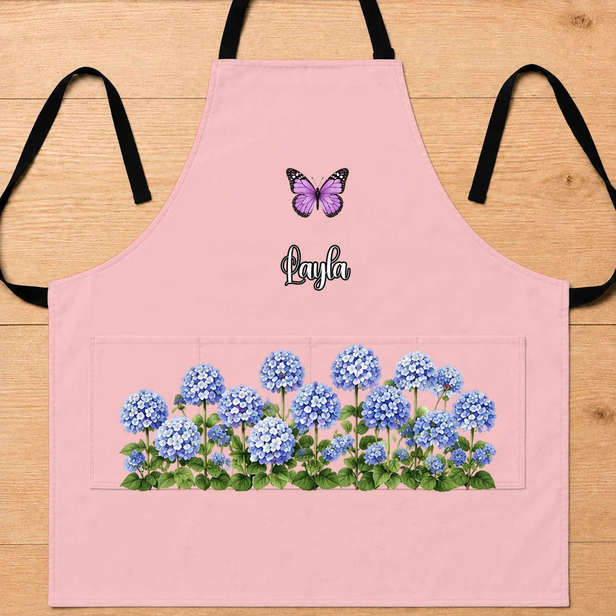 Birth Month Flower Watercolor Blooming In Love - Personalized Apron