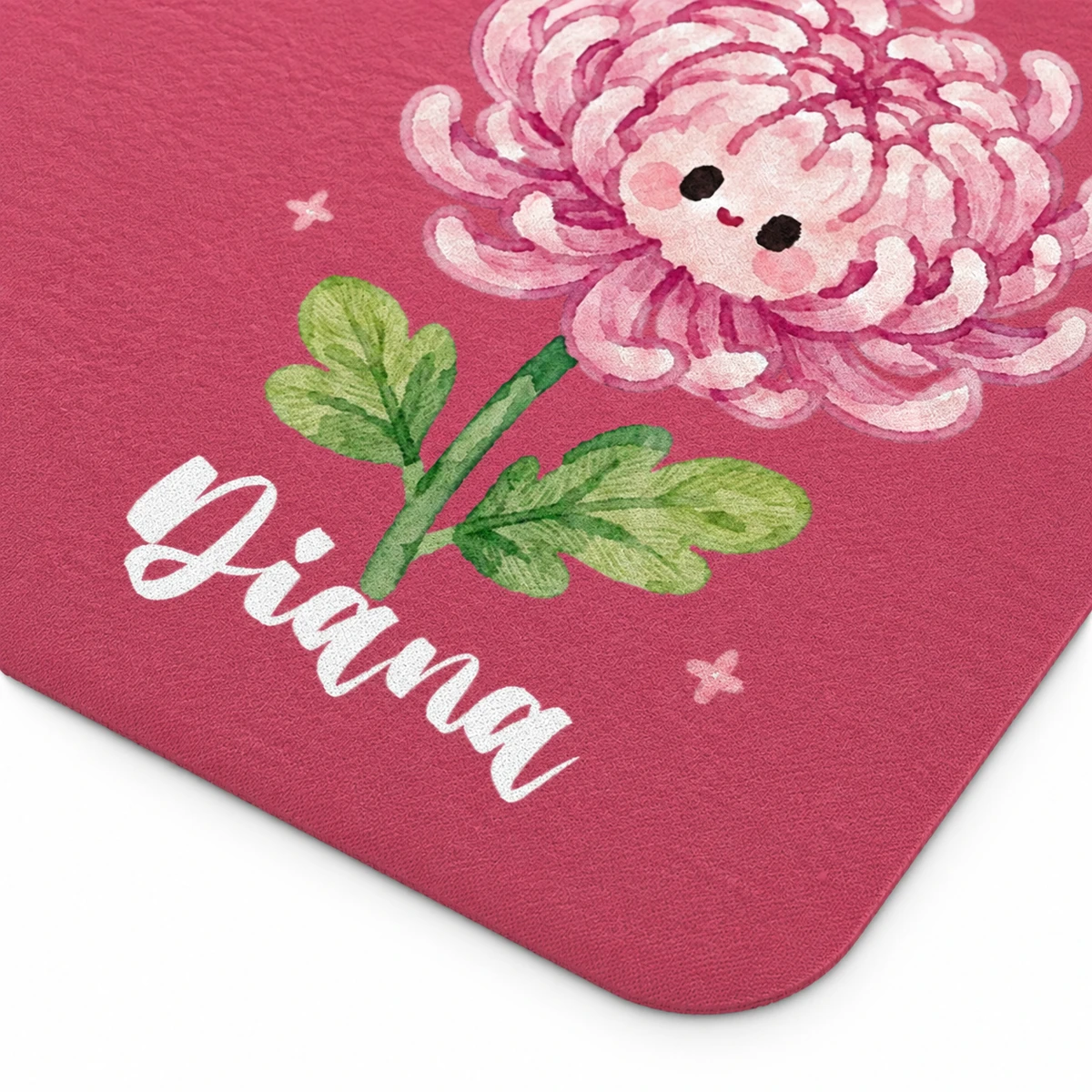 Custom Birth Flower & Name For Her, Coworkers, Friends, Teacher Ver 2 - Personalized Desk Mat