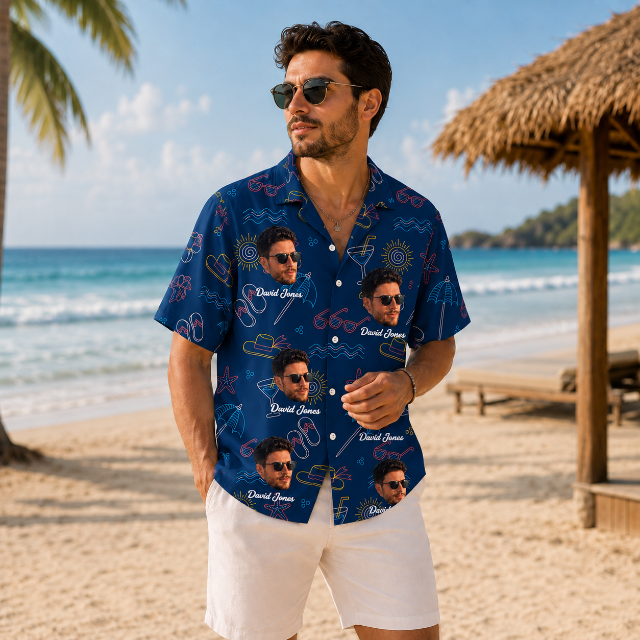 Beach Party Hawaiian Shirt - Personalized Photo Hawaiian Shirt Custom Face Gift