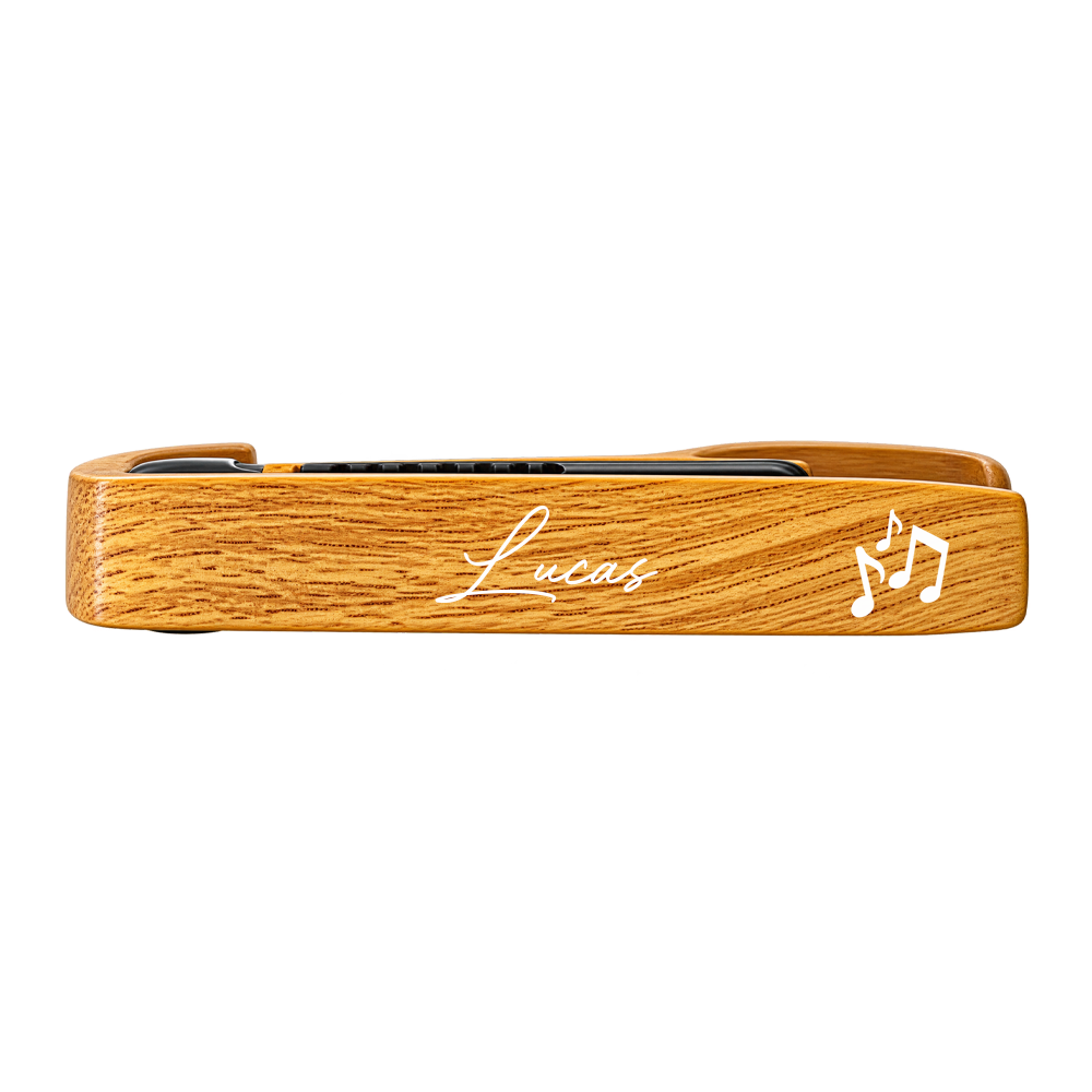 Vintage Monogram For Guitarist, Guitar Lover - Personalized Guitar Capo With Picks