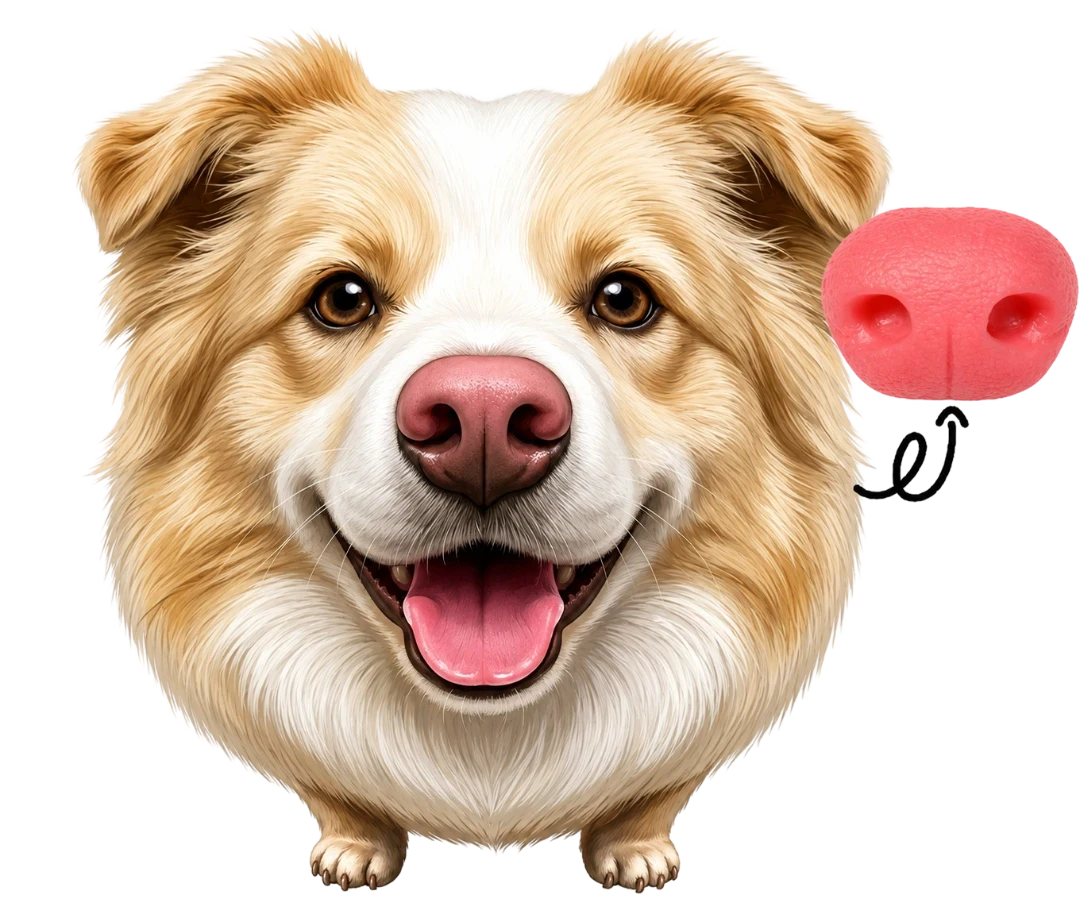 Custom Photo Funny Dog Nose - Personalized Squishy Acrylic Fridge Magnet