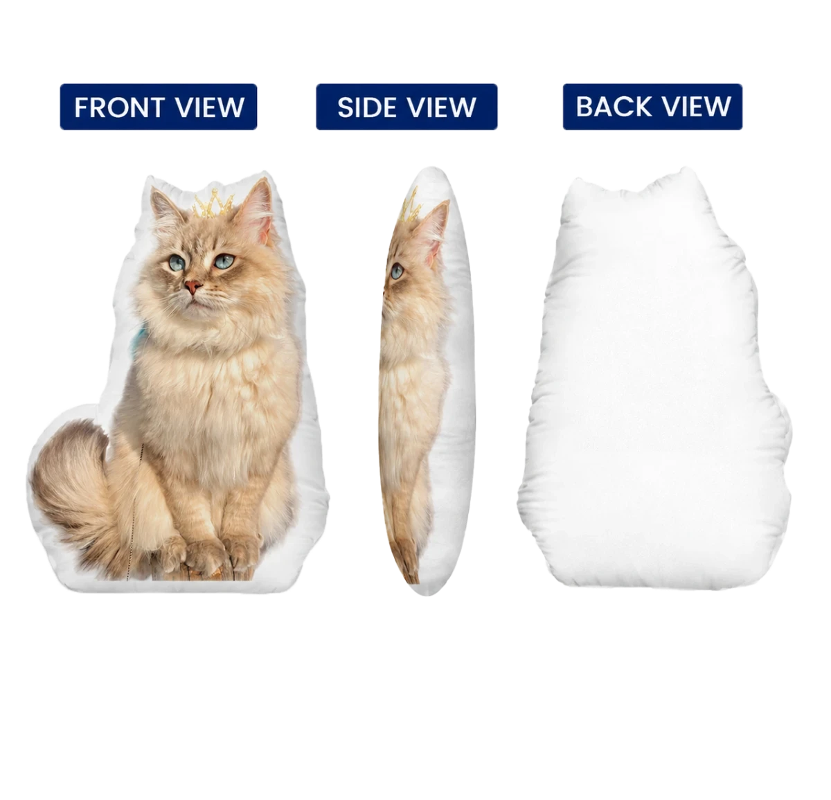 Custom Photo Pillow In The Shape Of Your Beloved Pet - Gift For Friends, Lovers, Husband, Wife And Pet Lovers - Personalized Custom Shape Pillow