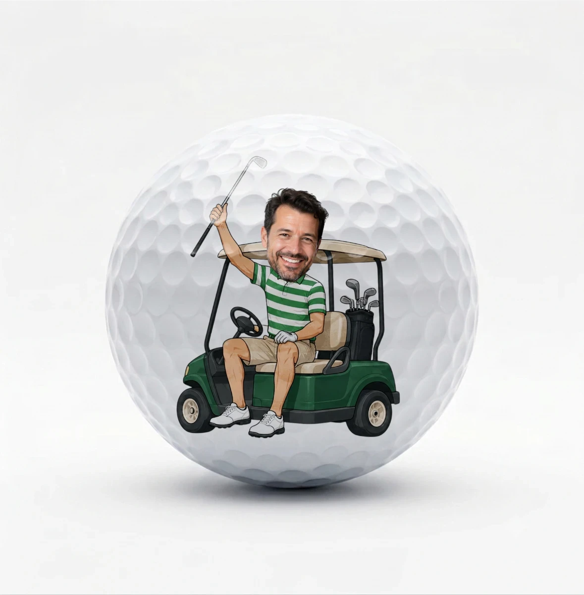 Personalized Funny Golf Ball with Photo Cartoon, If Found Please Hit Better Quote, Unique Gift for Golfers