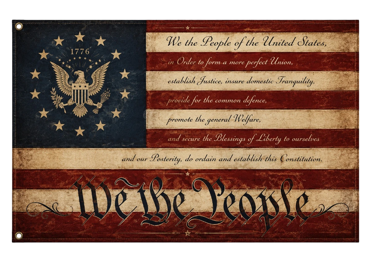 We The People Flag America 250th Anniversary House Flag