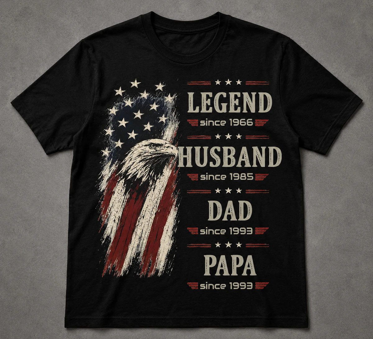 Custom Legend, Husband, Dad And Grandpa Family Name T-shirt | Personalized Dad Shirt For Father's Day