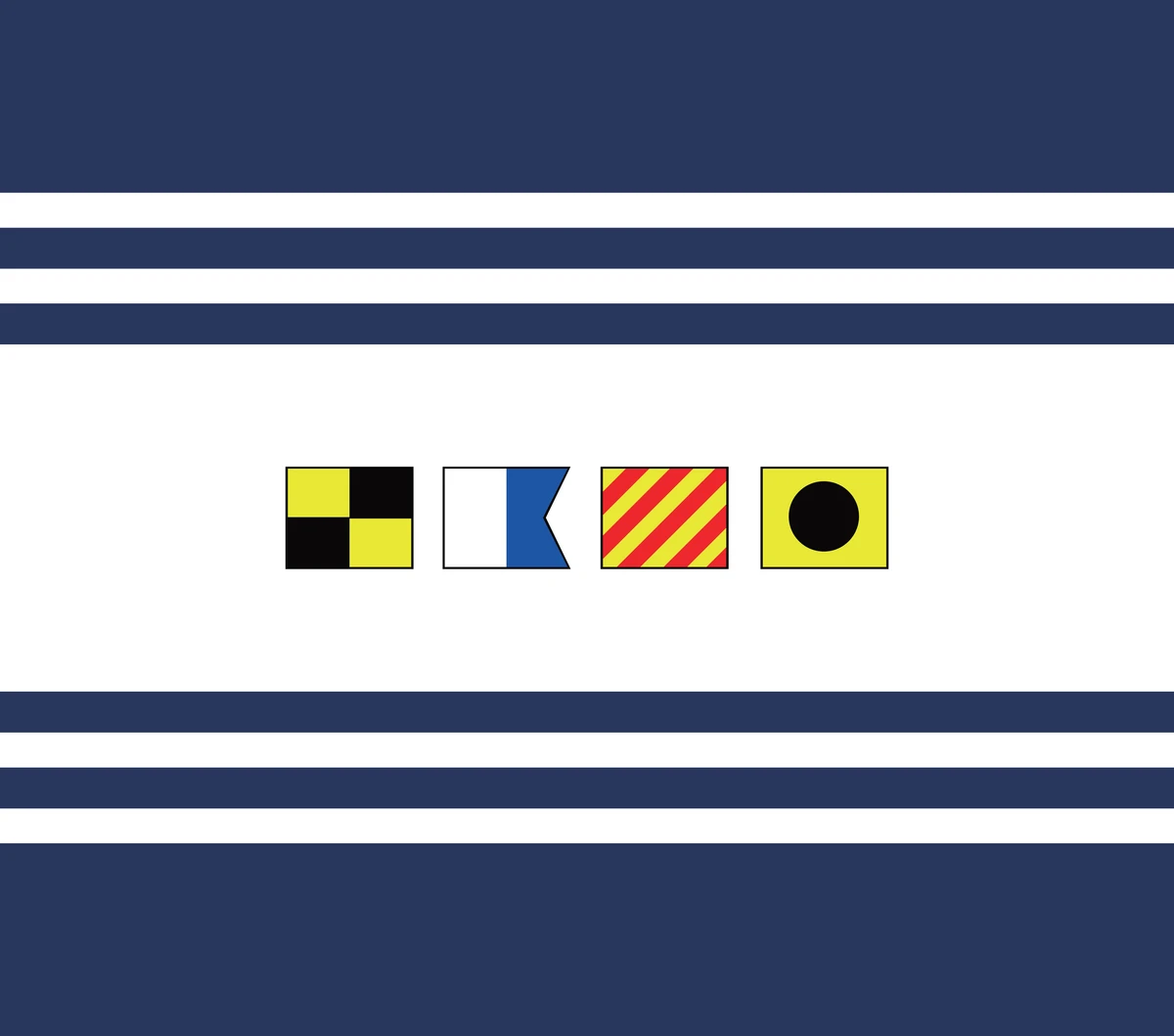 Name In Nautical Flags - Personalized Beach Bag