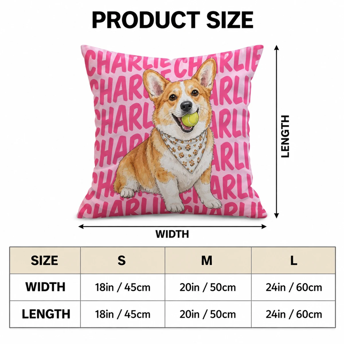 Personalized Pet Photo Pillow – Custom Dog and Cat Portrait Pillow Cover, Personalized Pet Name Throw Pillow, Cute Pet Lover Home Decor, Birthday Gift for Dog Mom and Cat Mom