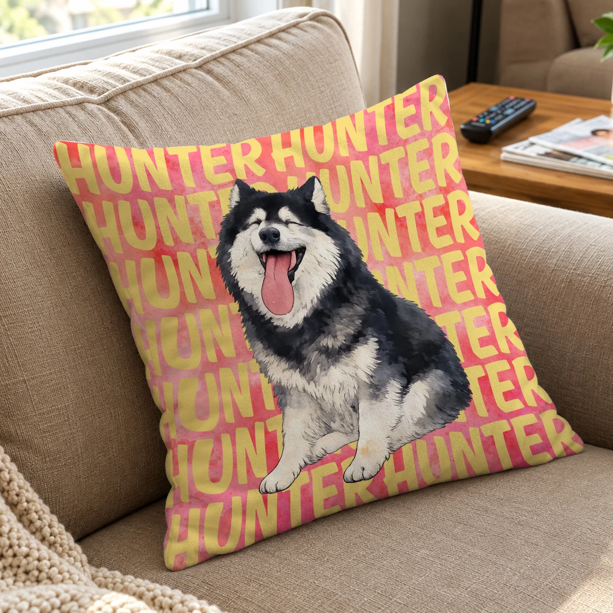 Personalized Pet Photo Pillow – Custom Dog and Cat Portrait Pillow Cover, Personalized Pet Name Throw Pillow, Cute Pet Lover Home Decor, Birthday Gift for Dog Mom and Cat Mom