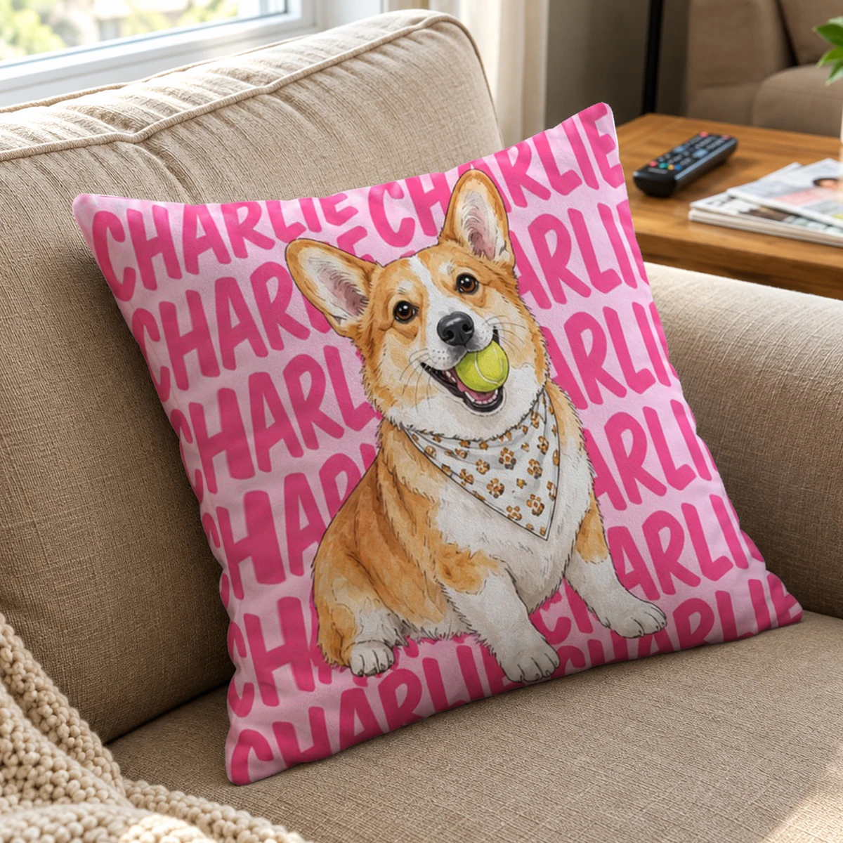 Personalized Pet Photo Pillow – Custom Dog and Cat Portrait Pillow Cover, Personalized Pet Name Throw Pillow, Cute Pet Lover Home Decor, Birthday Gift for Dog Mom and Cat Mom