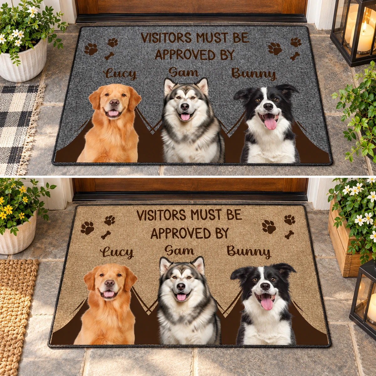 Approved By Dog Cartoon Version 2 Photo - Personalized Doormat