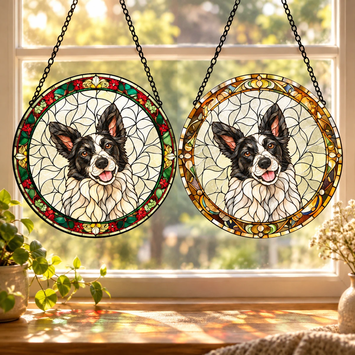 Circle Pet Face - Personalized Window Hanging Suncatcher