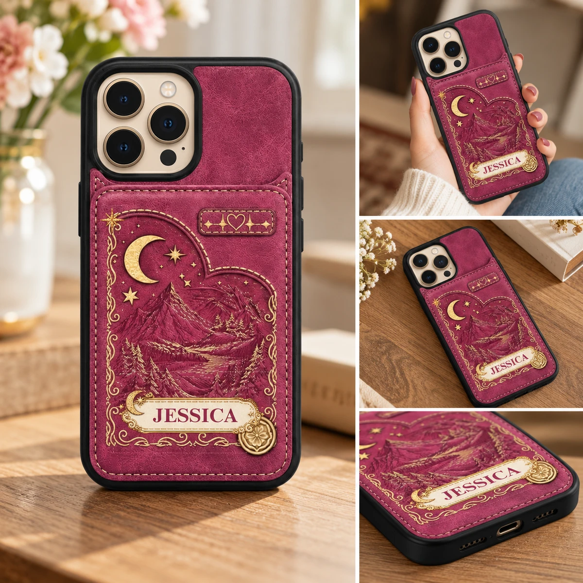 Grandma's Mom's Little Sweethearts - Personalized Leather Flip Wallet Phone Case