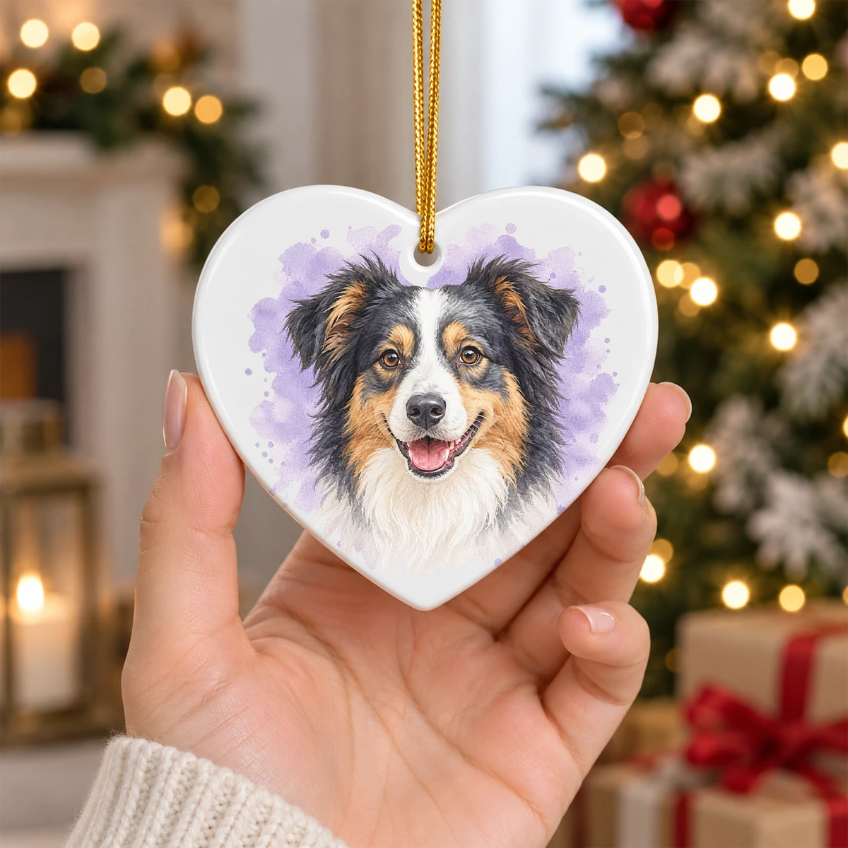 Custom Pet Memorial Christmas Ornament, Personalized Dog Photo Name Heart Ornament, Paw Print Memorial Keepsake, Sympathy Gift for Dog Lover