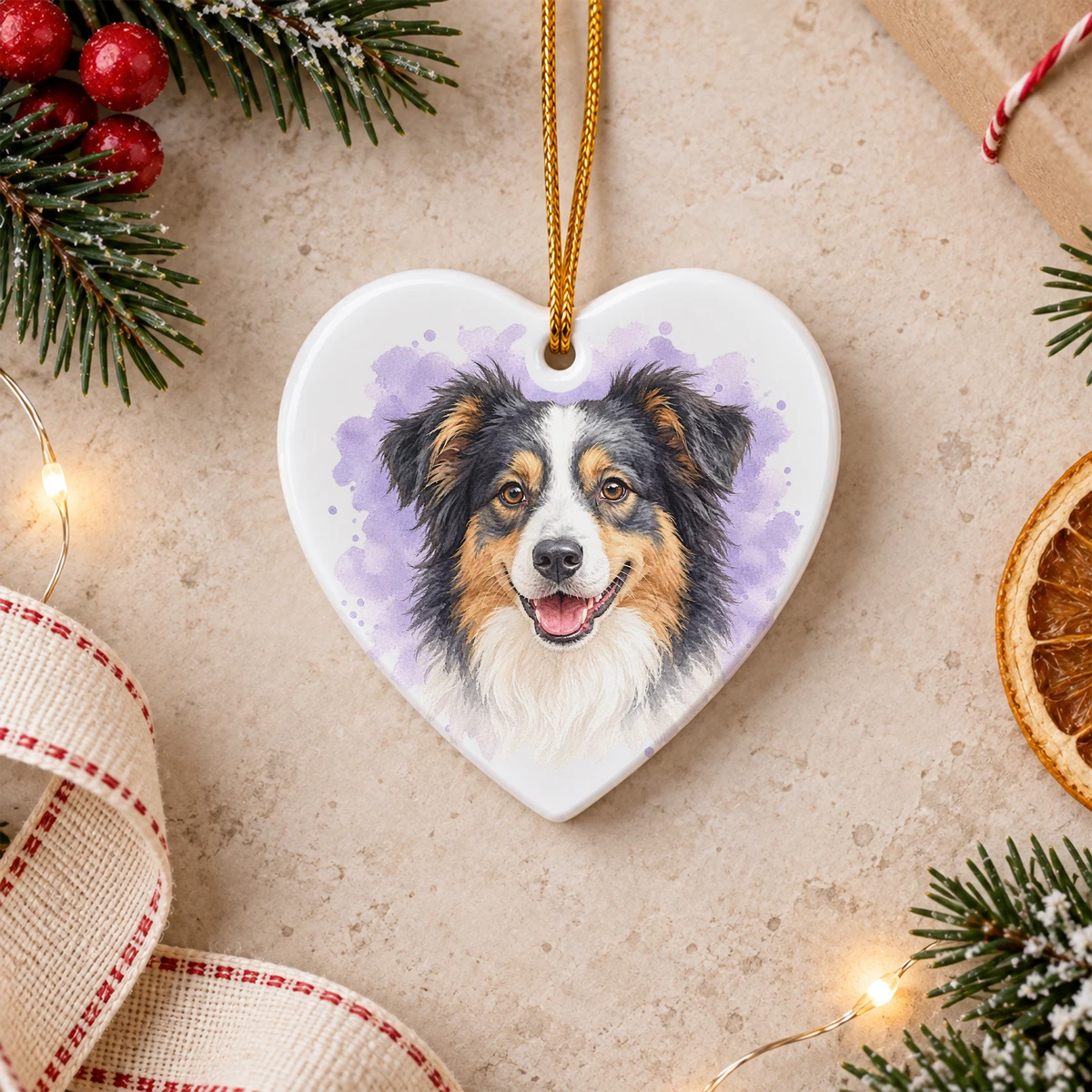 Custom Pet Memorial Christmas Ornament, Personalized Dog Photo Name Heart Ornament, Paw Print Memorial Keepsake, Sympathy Gift for Dog Lover