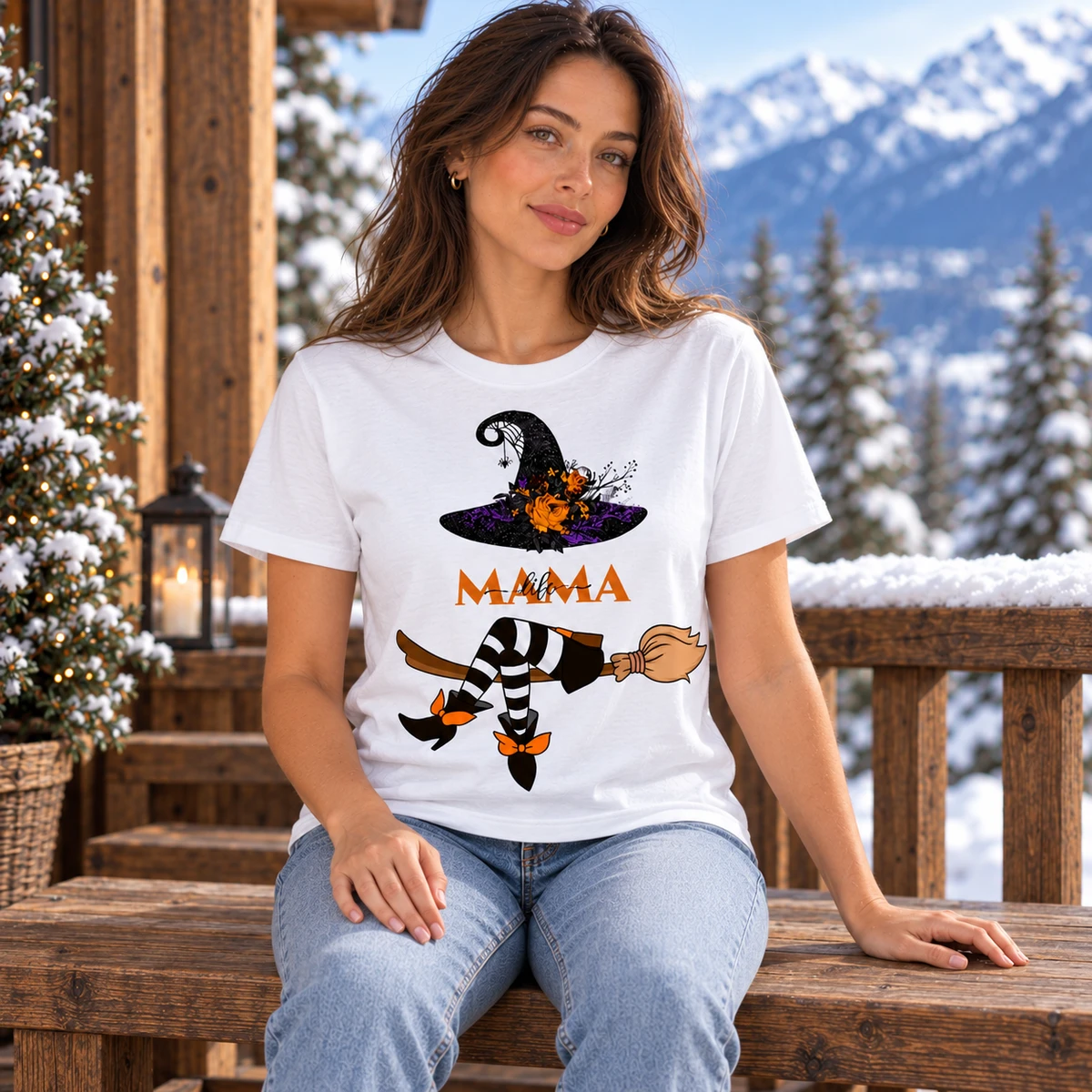 Custom Name Halloween T Shirt Personalized Witch Hat Broom Funny Mom Halloween Shirt