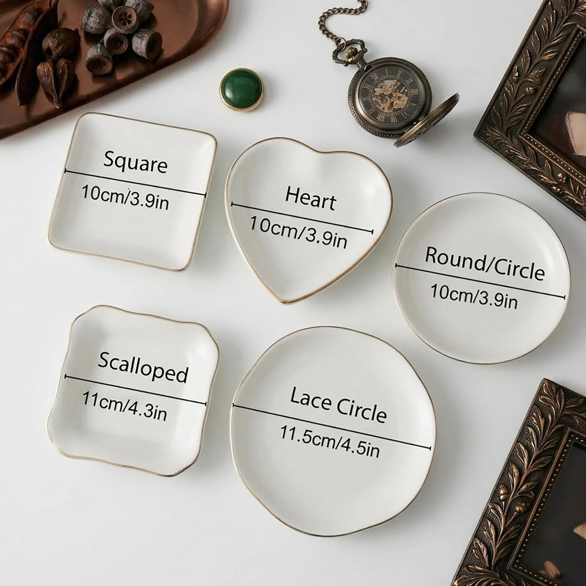 Personalized Ring Dish Custom Name – Godmother Gift, Bow Design Jewelry Holder Trinket Dish Keepsake Gift