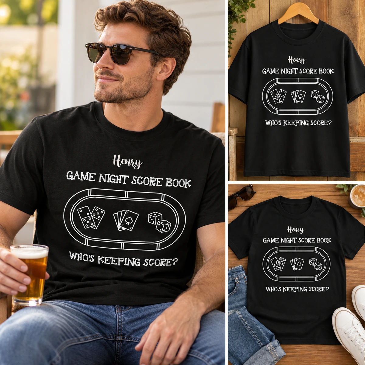 Game Night Score Book Who's Keeping Score - Personalized T-Shirt