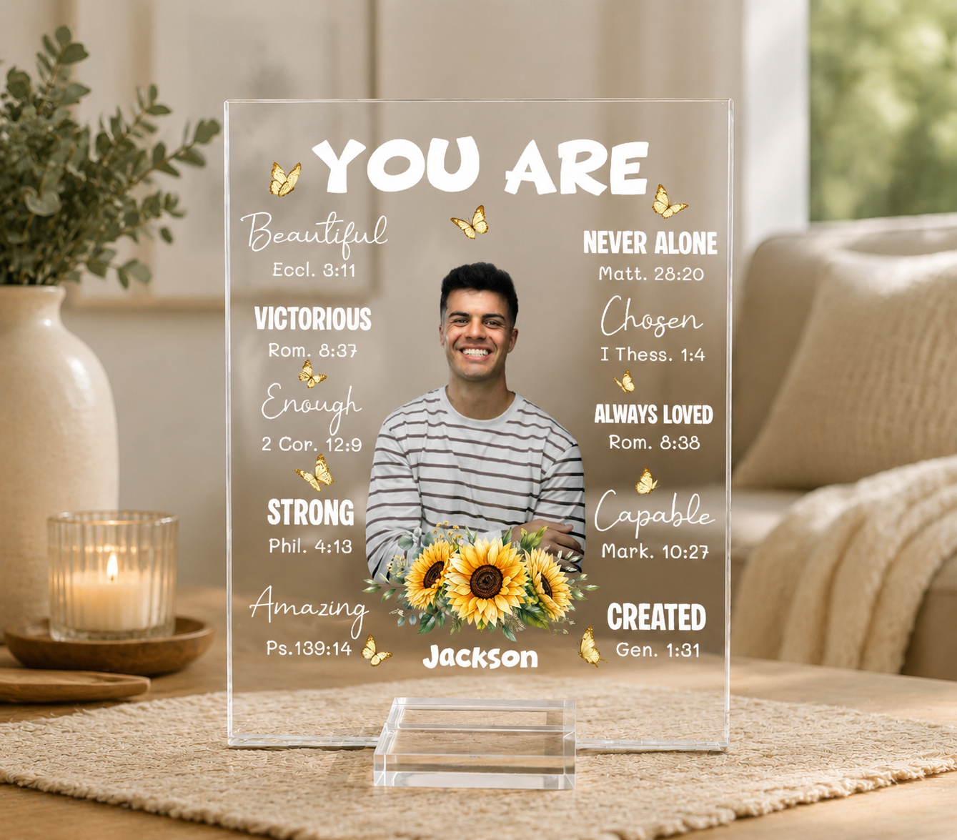 You Are Beautiful Victorious - Personalized Acrylic Photo Plaque