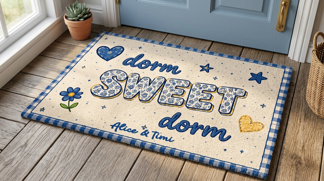 Dorm Sweet Dorm - Personalized Doormat