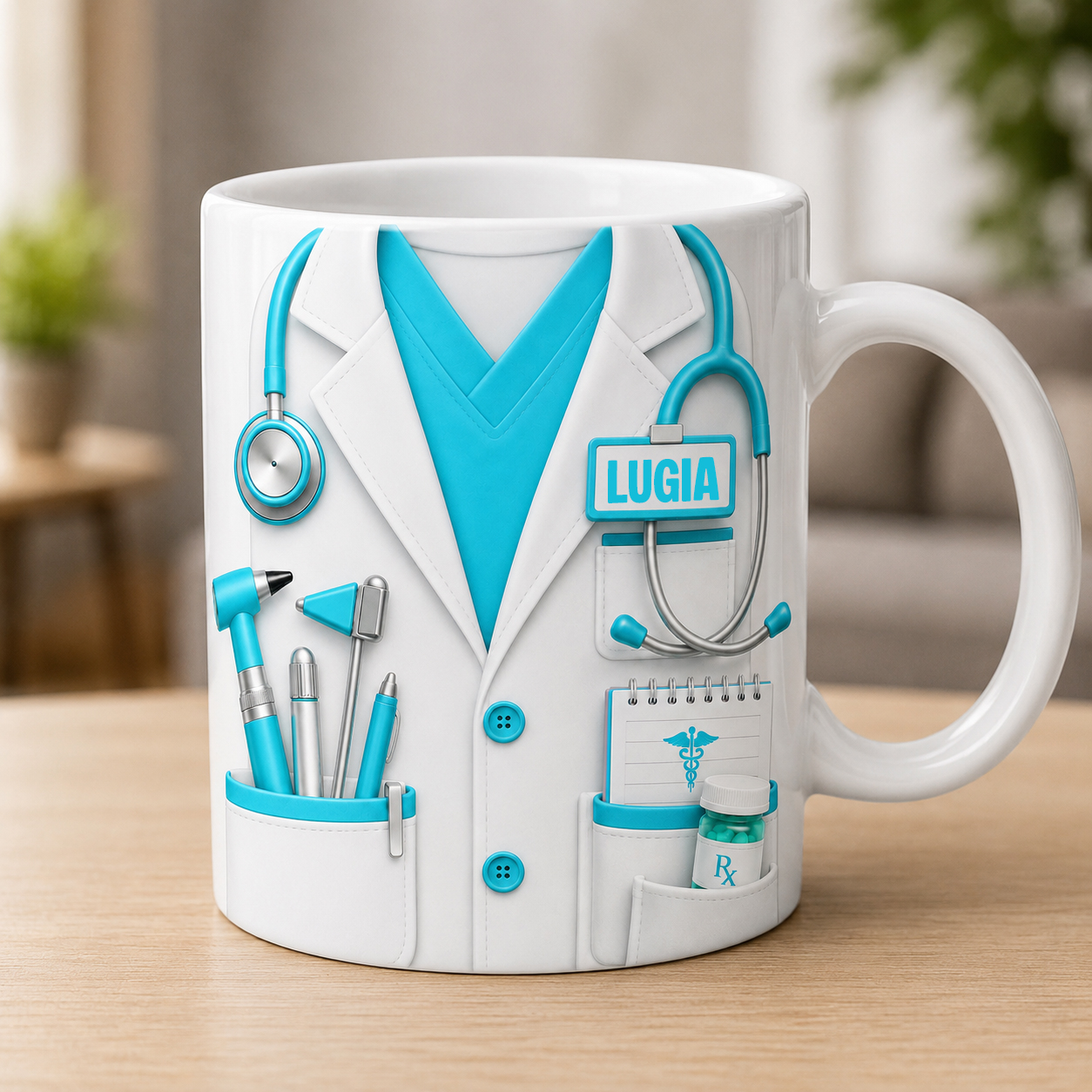Customize With Your Favorite Doctor's Name And Tools, Coffee Mug, Gift For Medical Professionals