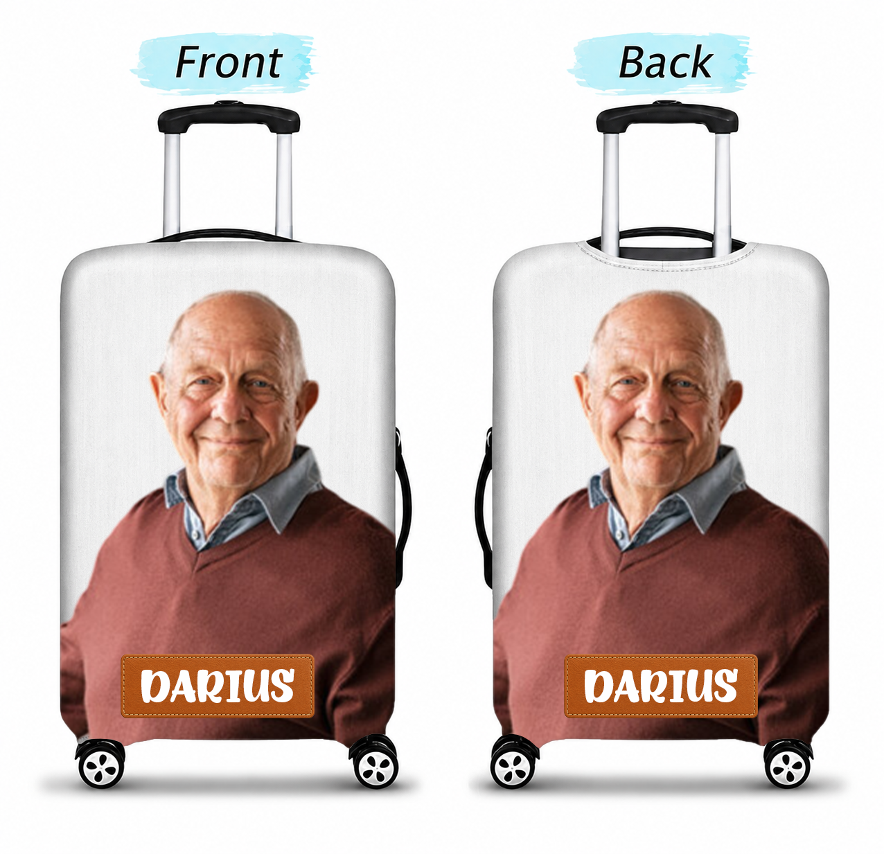Custom Photo Friends Family Couple Travel Lover - Personalized Luggage Cover
