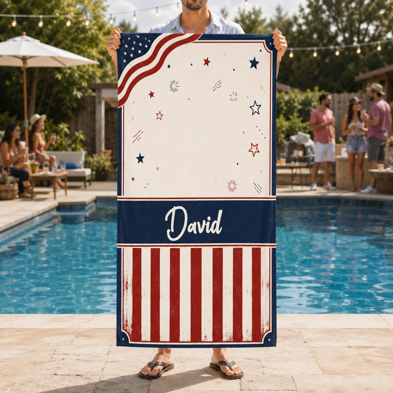 America 250th Anniversary - Personalized Customized Beach Towel - Summer Beach Gift For Best Friends, Family