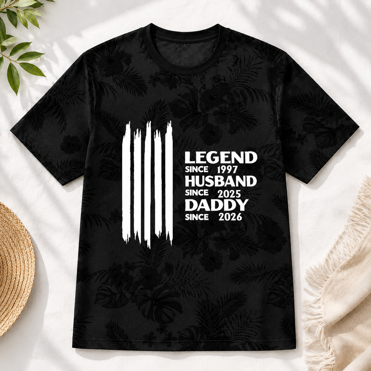 Custom Legend Since Year T-Shirt - Personalized Dad Timeline Tee with Important Family Years