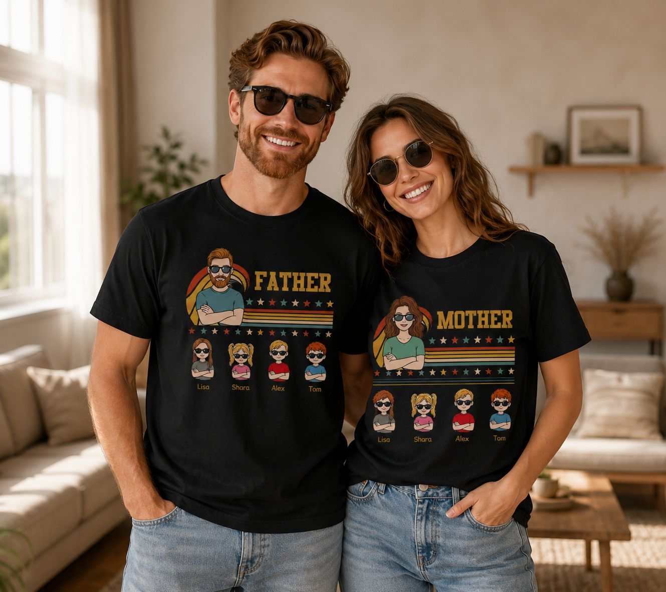 "Father & Squad" Retro Personalized Tee