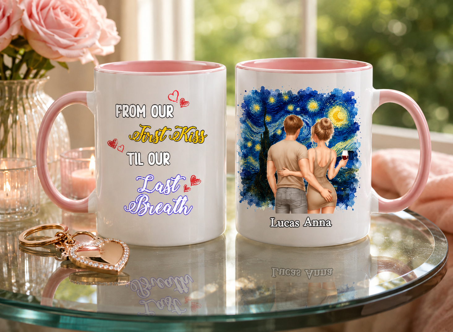 "Back Couple You & Me We Got This" Personalized Set of 2 Mugs – Custom Romantic Ceramic Coffee Cups, Playful Anniversary & Valentine's Gift for Him & Her