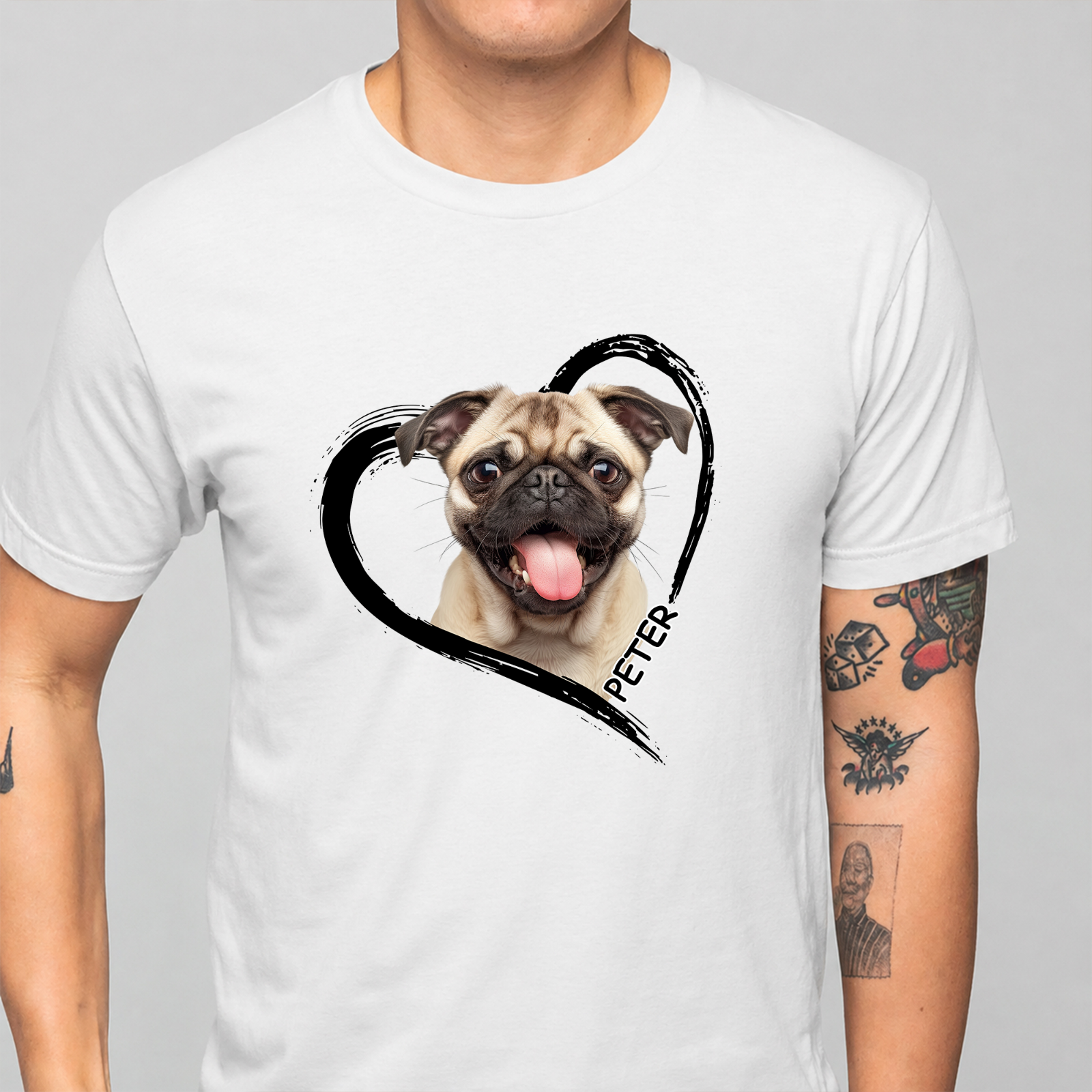 Custom Dog Cat Photo T Shirt Personalized Pet Face Tee Gift for Pet Lovers
