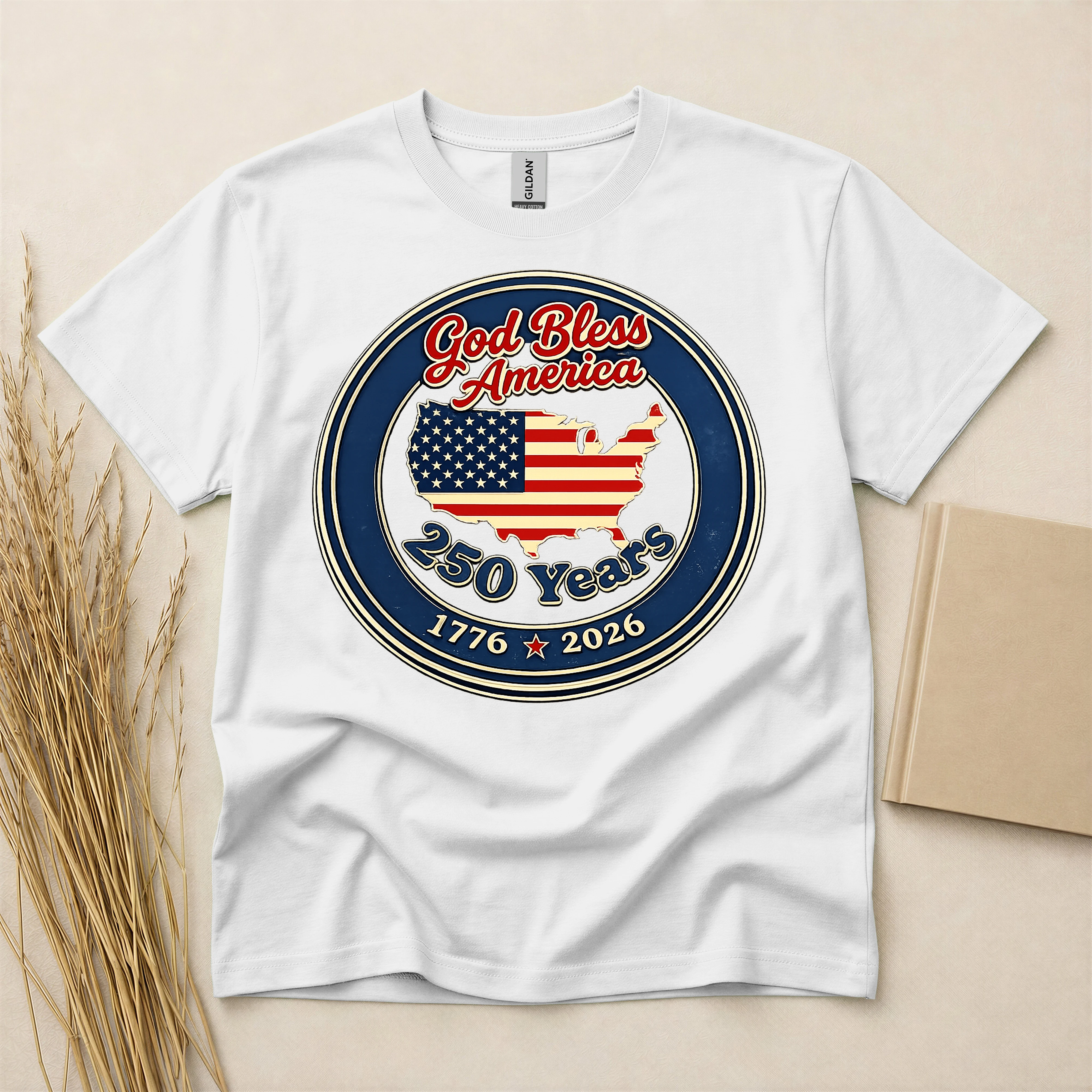 Vintage American Flag Independence Day T-Shirt