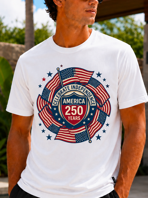 Celebrate Independence America 250 Years Patriotic T-Shirt