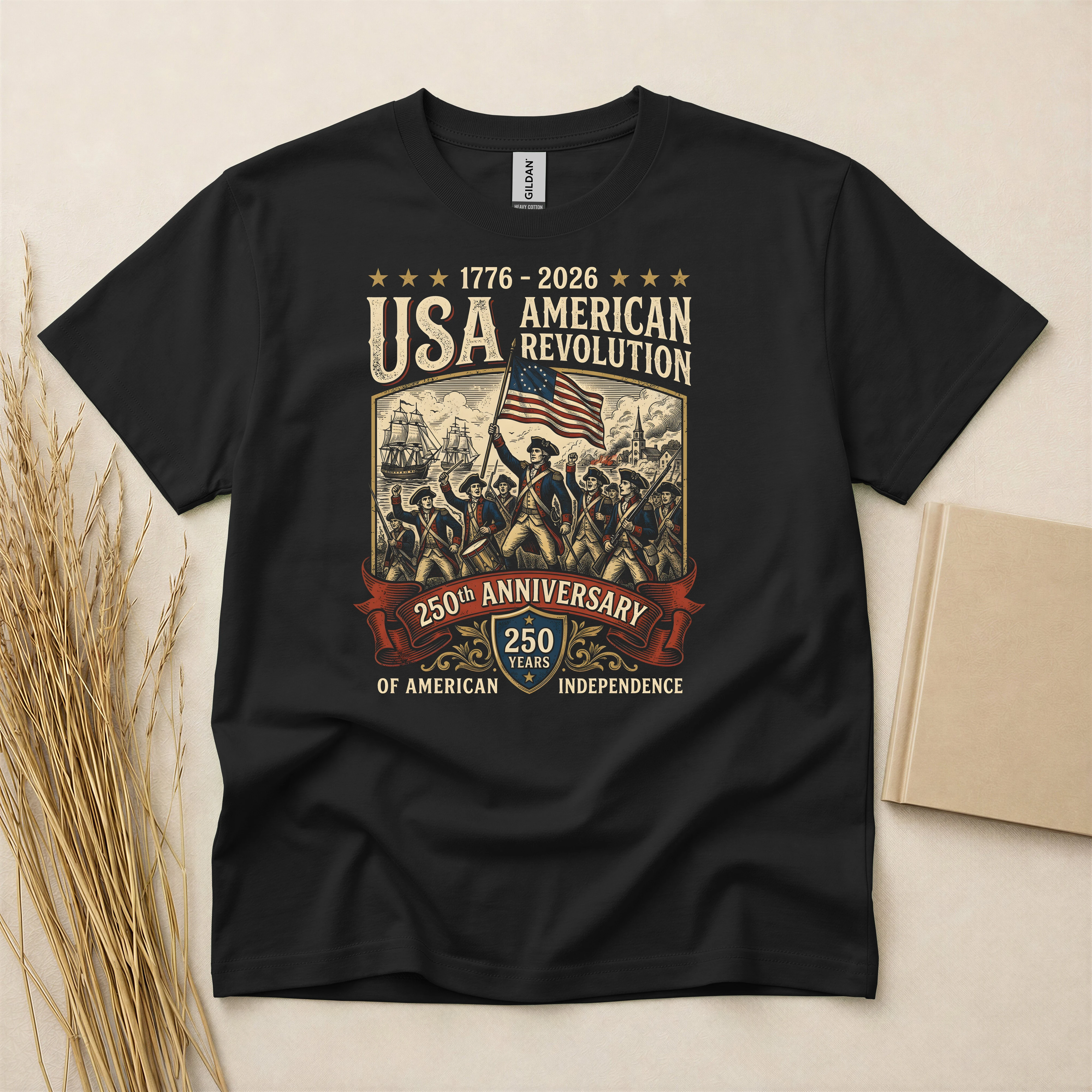 Usa American Revolution 250th Anniversary Patriotic T-Shirt