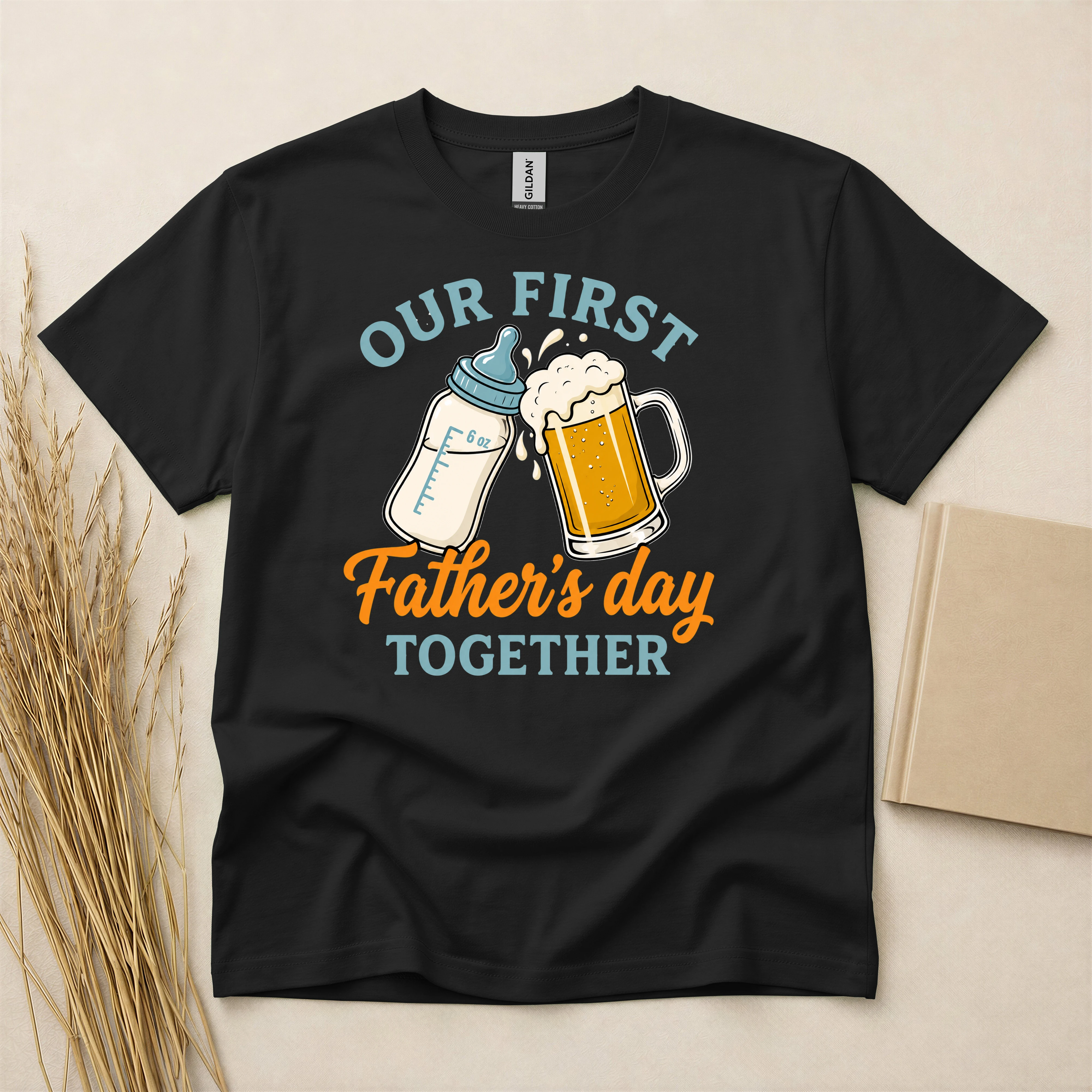Beer And Bottle First Fathers Day T-Shirt