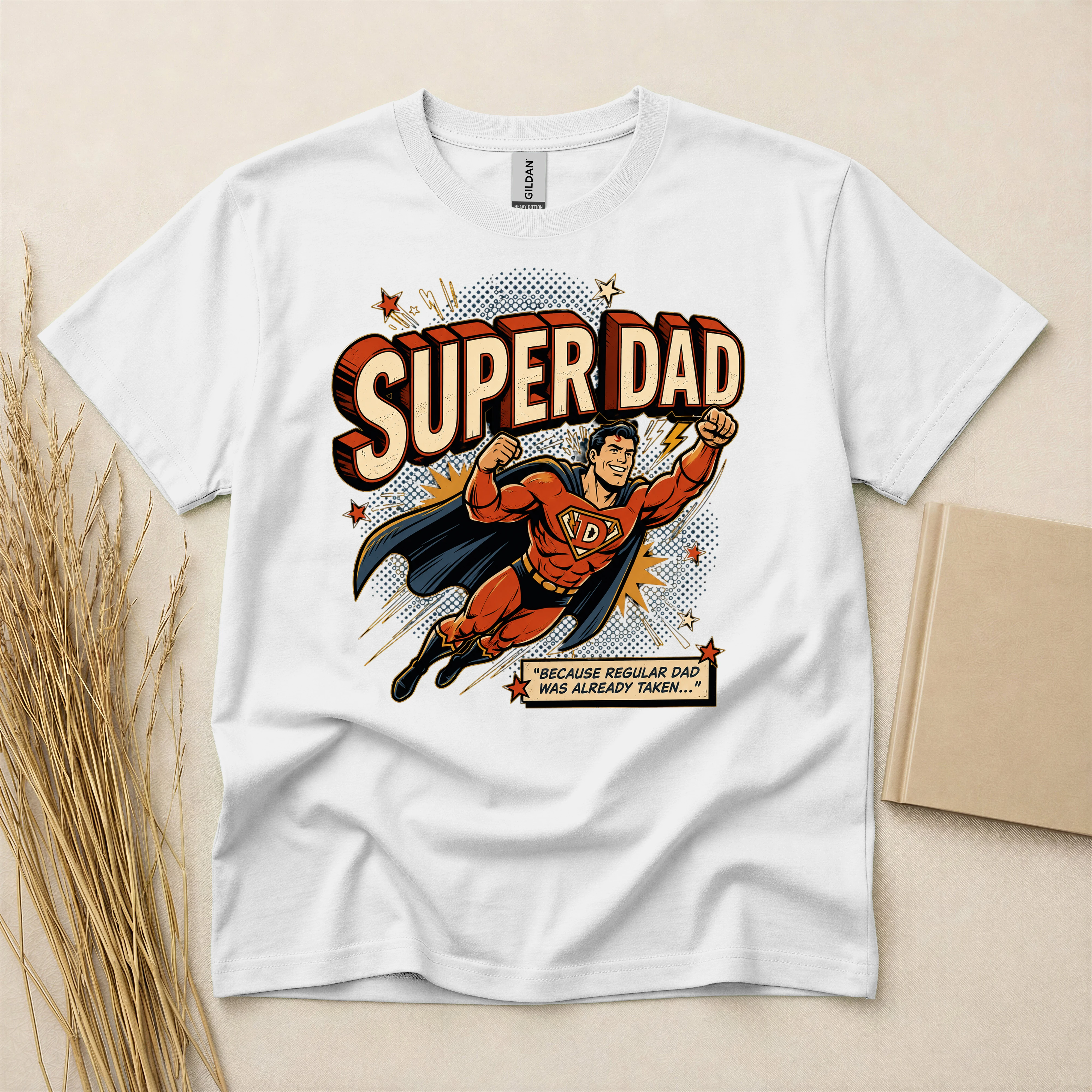Superhero Dad Fathers Day Graphic T-Shirt