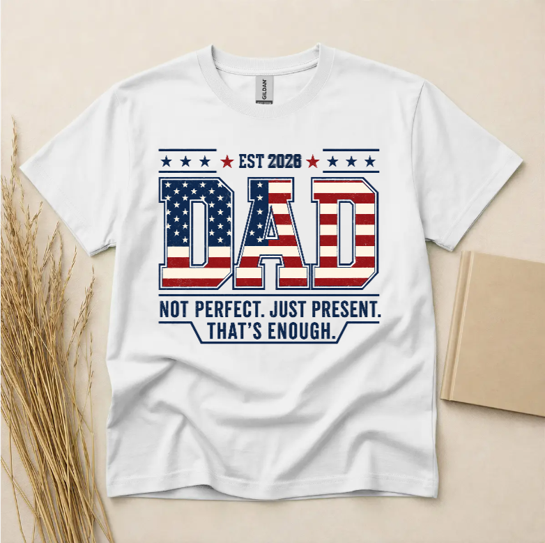 American Flag Dad Fathers Day T-Shirt