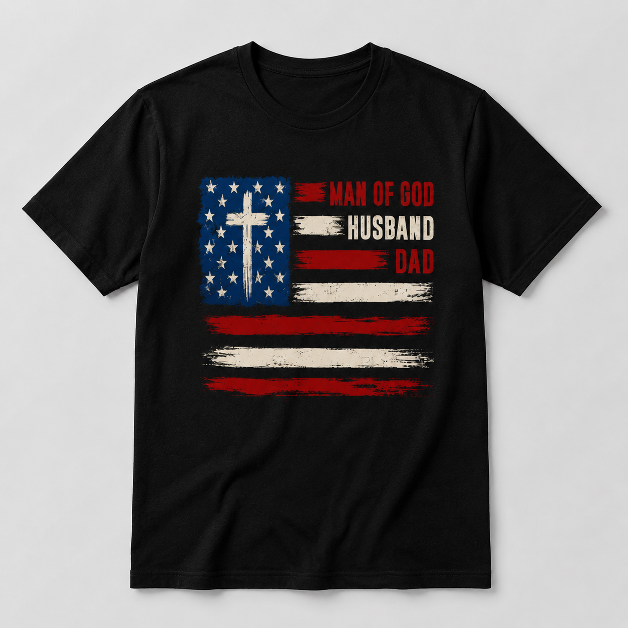 Personalized American Flag Dad T-Shirt Father'S Day Gift For Husband And Dad