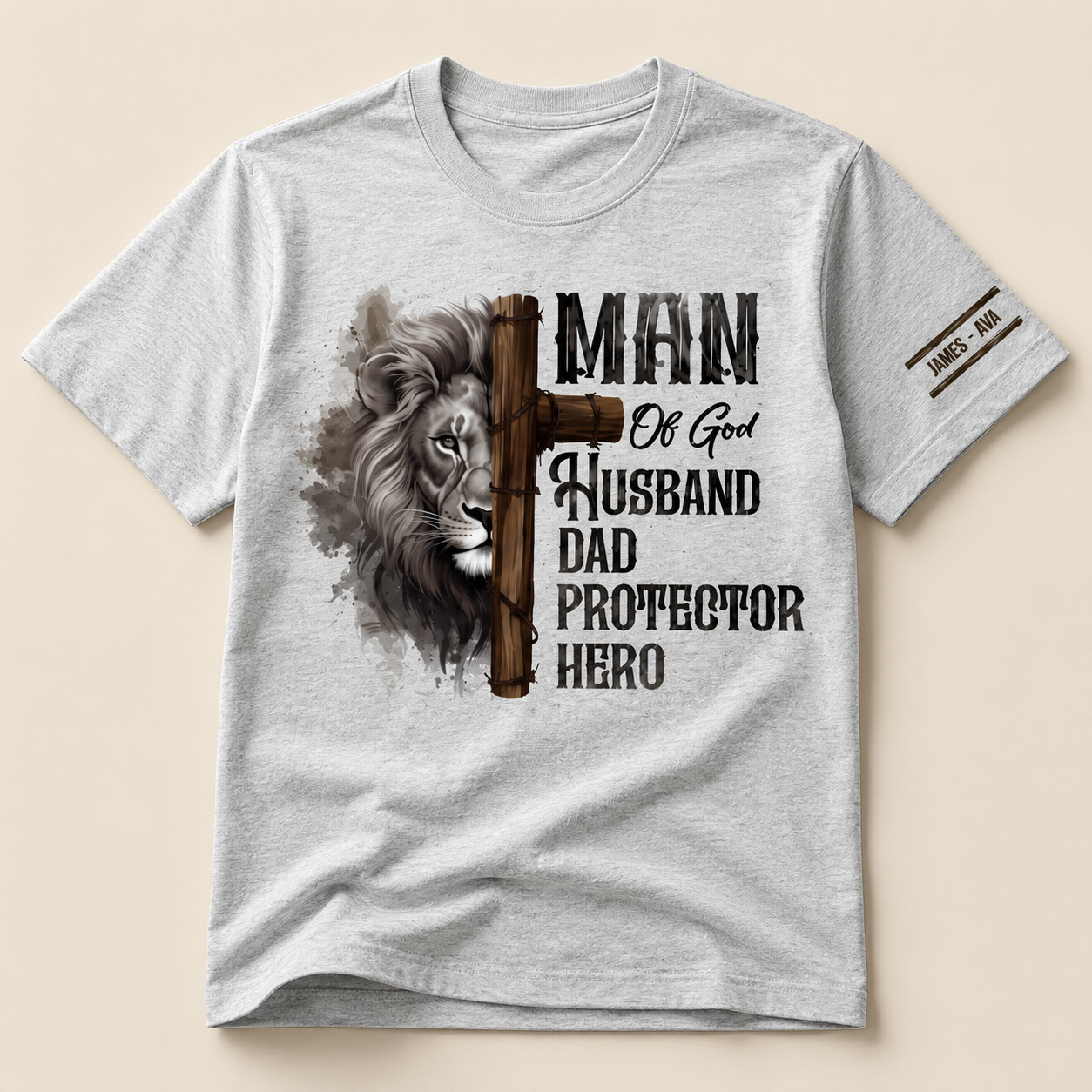 Personalized Faith-Based Dad T-Shirt Christian Father'S Day Gift