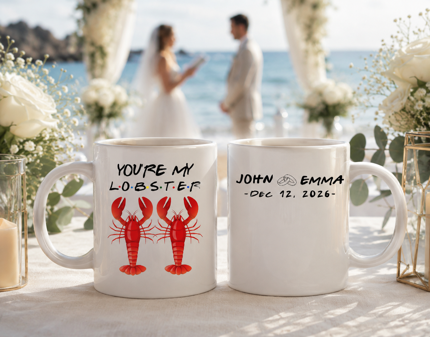 Personalized You'Re My Lobster Beach Wedding Mug