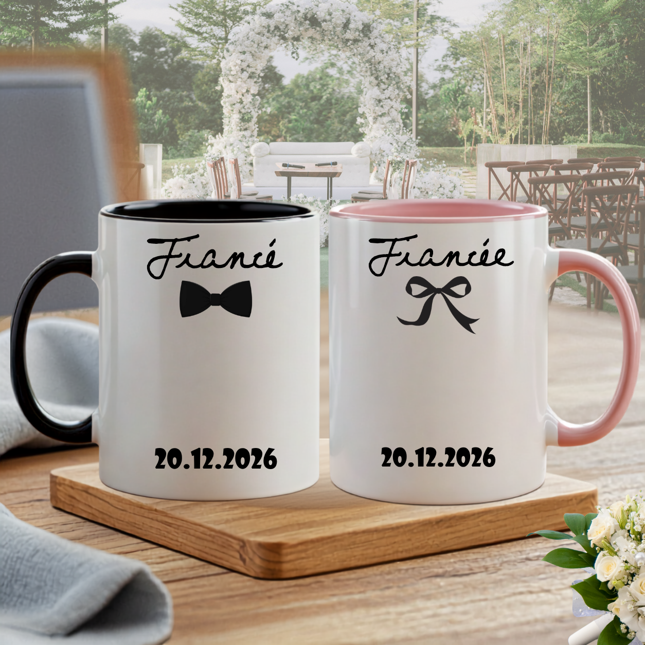Personalized Fiancé FiancéE Mug Engagement Gift