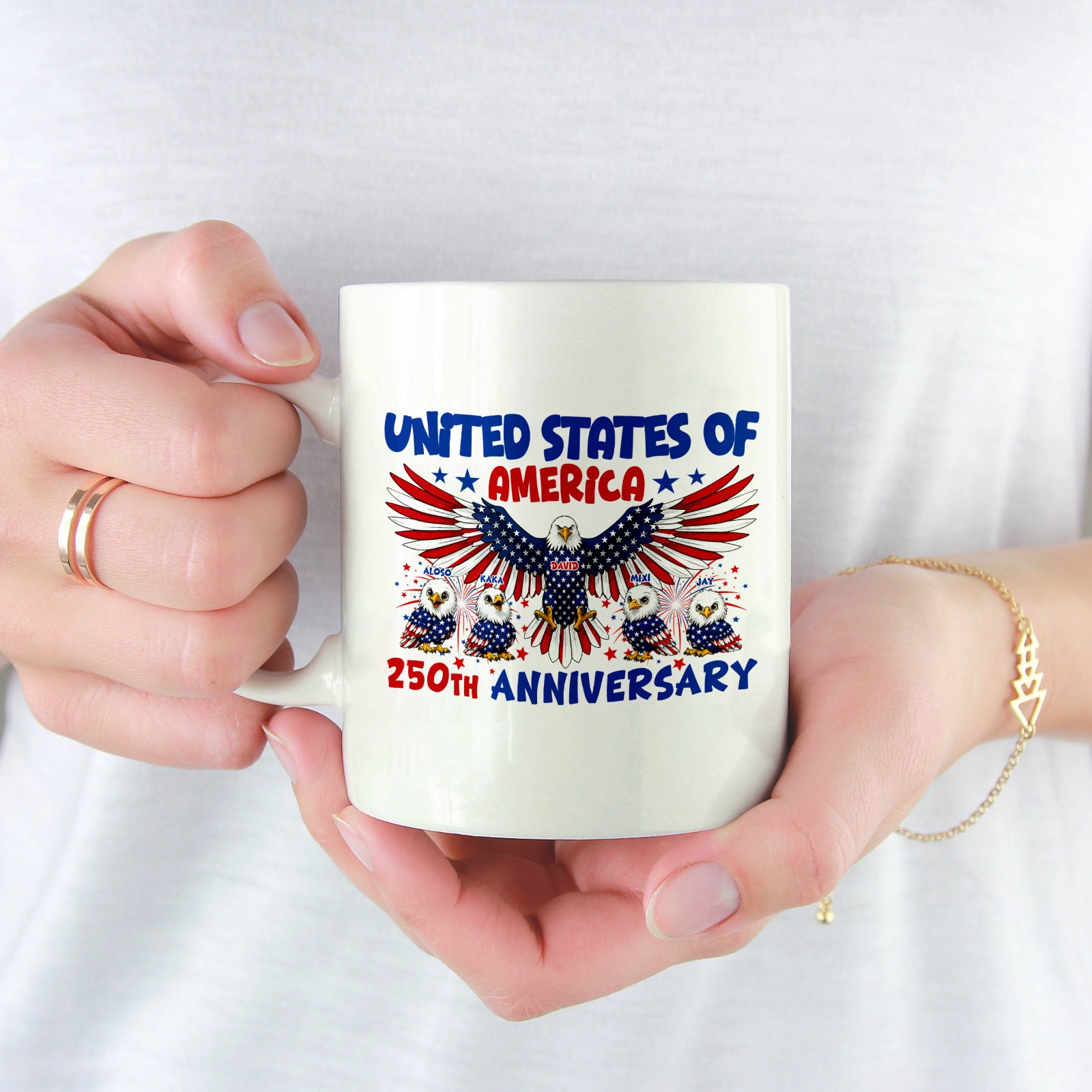 United States Of America 250th Anniversary Mug | Patriotic Eagle Coffee Mug | Usa 1776-2026 Celebration Cup | Fourth Of July Gift | American Pride Mug