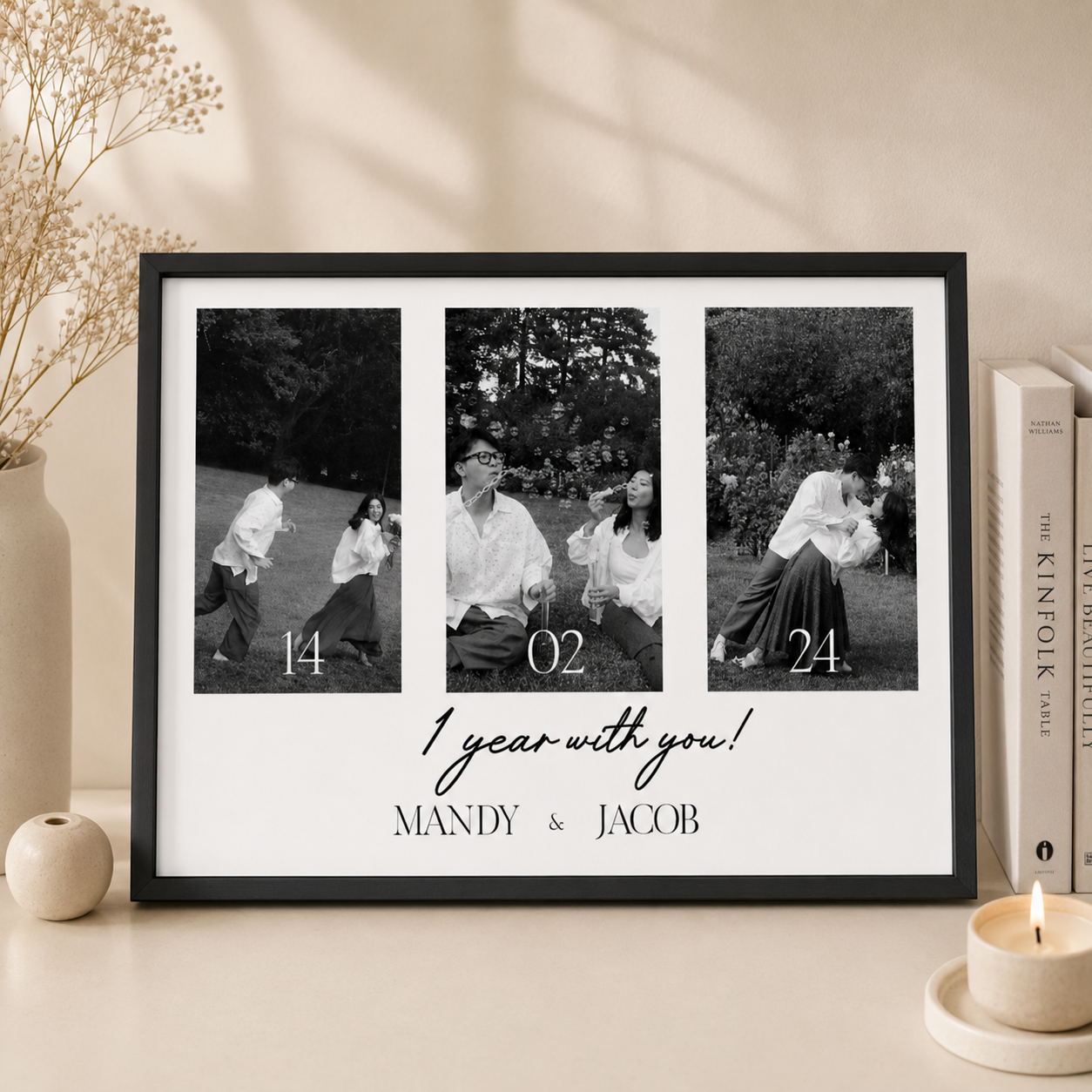 Every Moment, Every Memory – Personalized Couple Photo Poster, Custom Anniversary Print, Relationship Timeline Wall Art, Wedding Memory Poster, Personalized Photo Gift For Couples