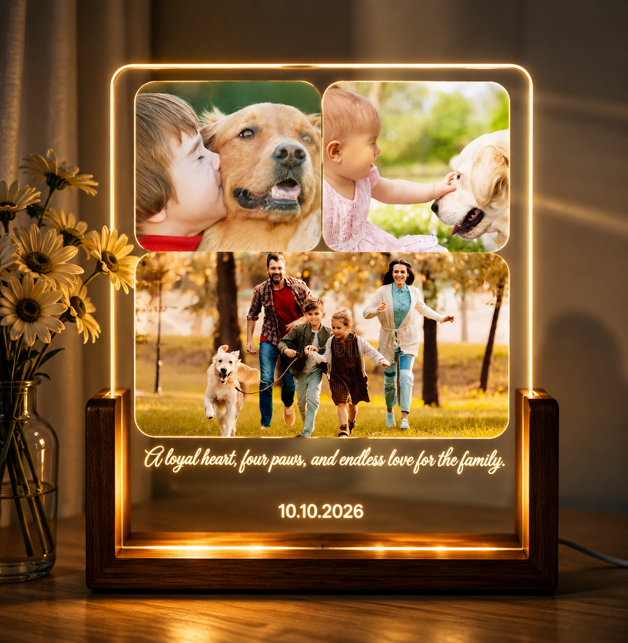 Personalized Memory Photo Lamp – Custom Acrylic Led Frame With Your Images